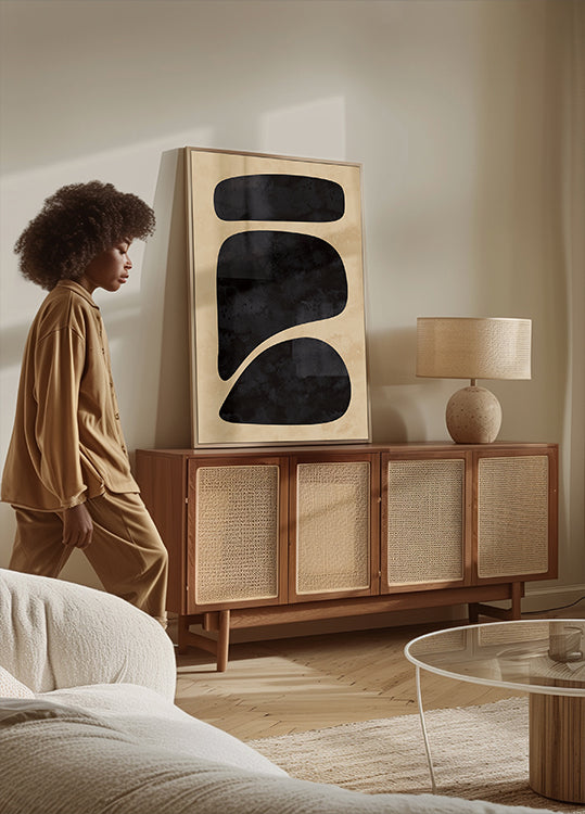 Plakát minimální černé tvary