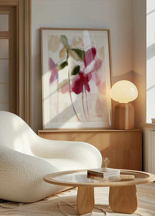 Botanická ve fialové a zlaté plakát