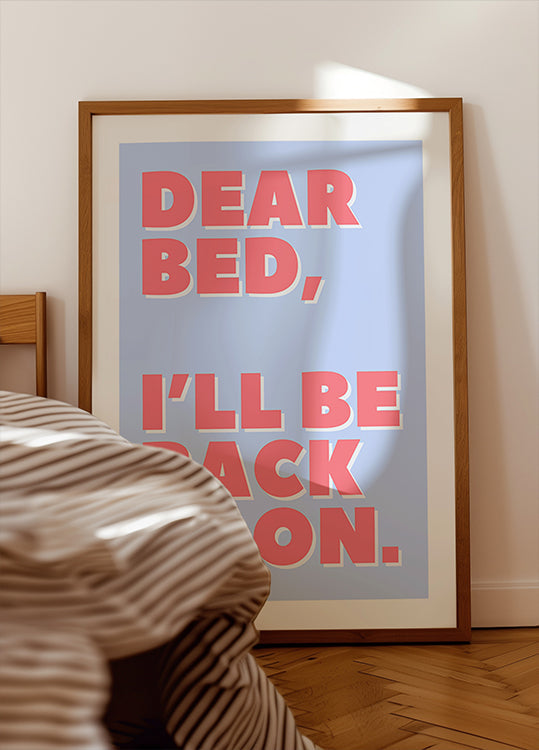 Plakát Letter to My Bed