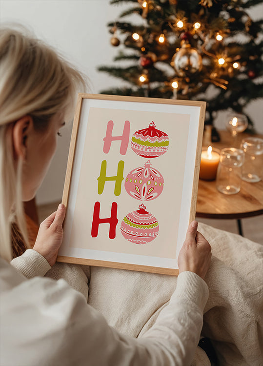 HoHoHo Veselý malý vánoční obrázek plakát