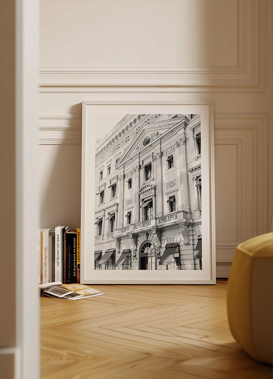 Černobílý plakát Cartier New York Boutique