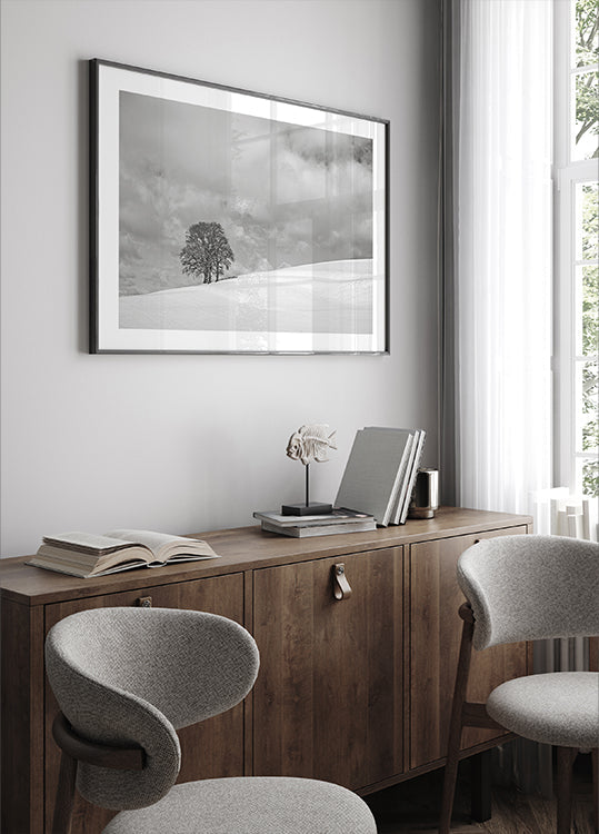 Plakát zamračený zimní den