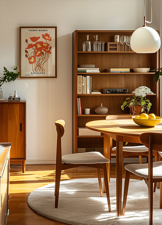 Květinový trh. Plakát Barcelona