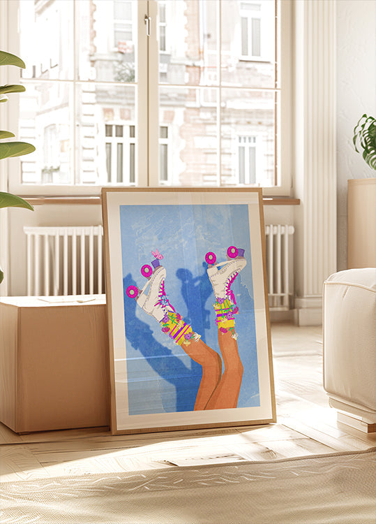 Plakát brusle jako dívka