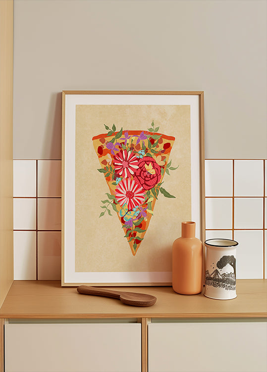 Plátek květinové pizzy