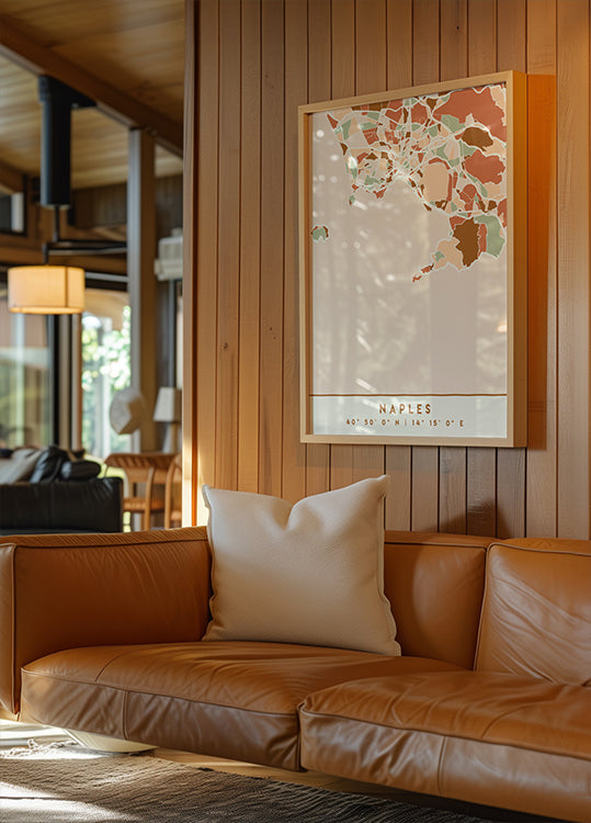 Plakát Black Maps Earth Tones 58