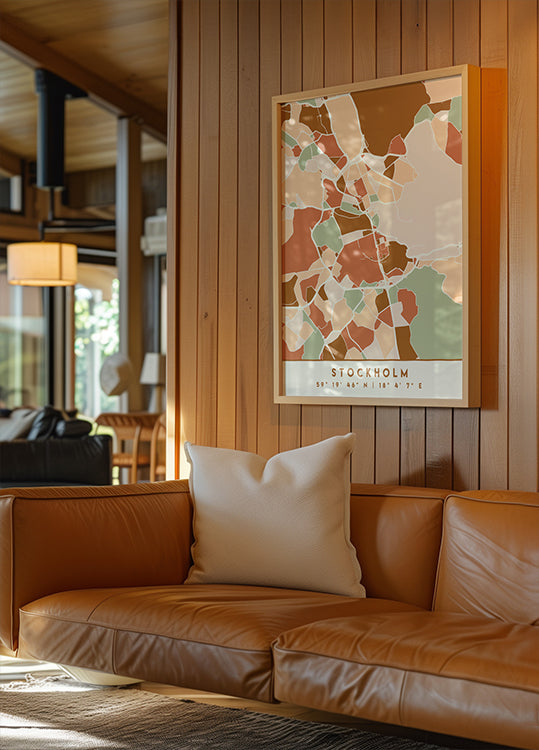 Black Maps Earth Tones 83 Plakát