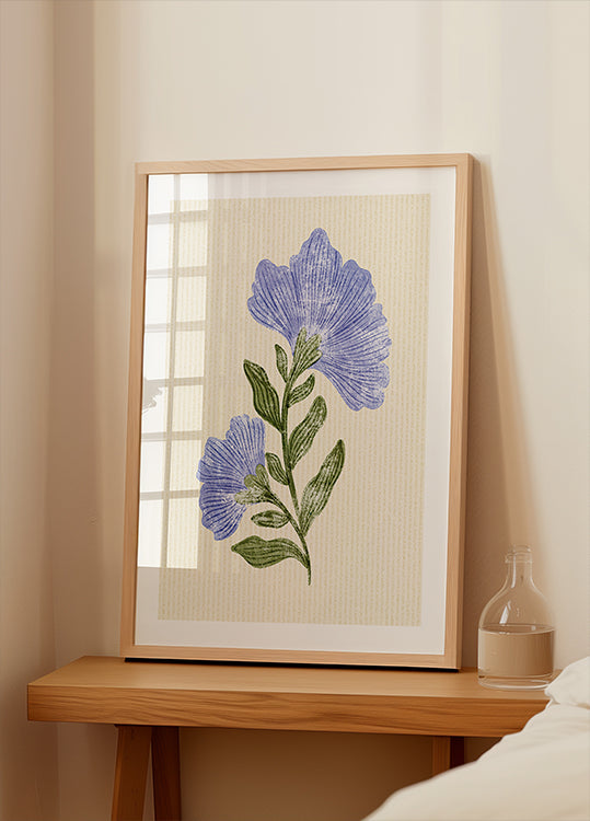 Vintage květinový plakát