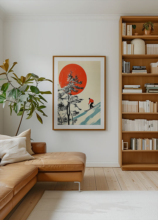 Lyžování V Japonsku Plakát