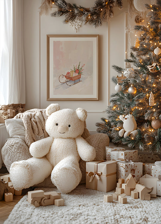 Plakát Schlitten mit Geschenken