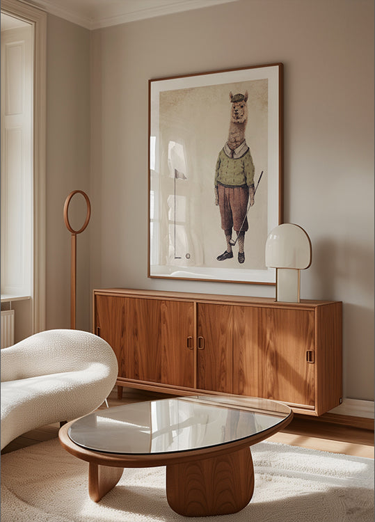 Plakát golfového klubu Alpaca