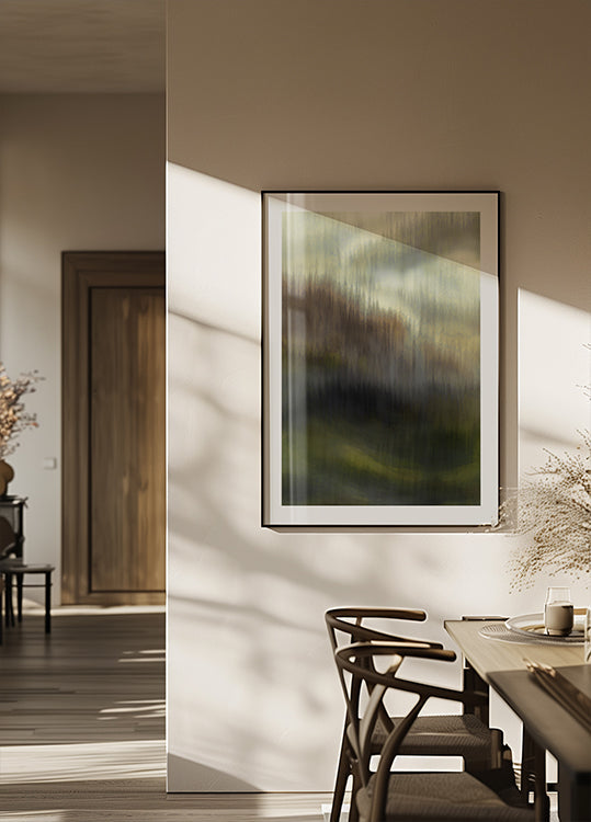 Mlžný lesní závoj