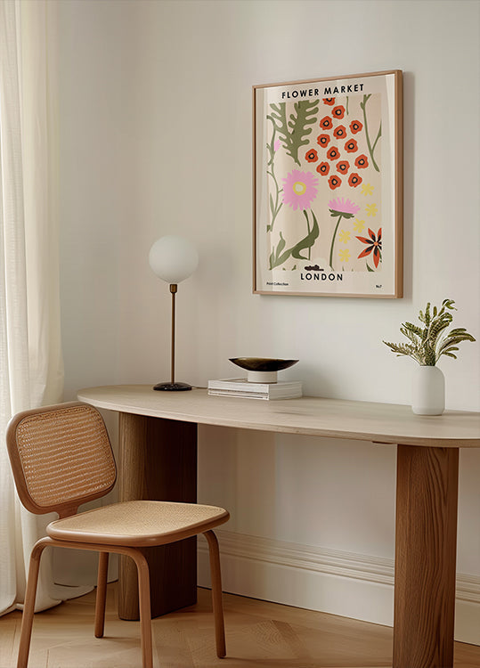 Květinový trh Londýn plakát