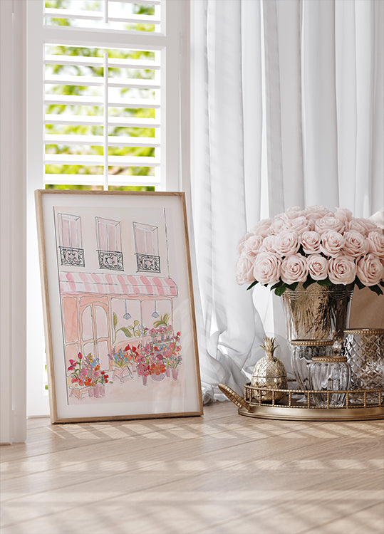 Růžové květinářství