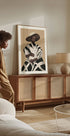 Woman In Stripes Holding a White Rabbit (NEW) - Posterbox