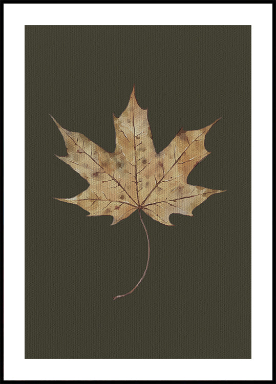 Autumn Maple Leaf Watercolor Plakat - Posterbox