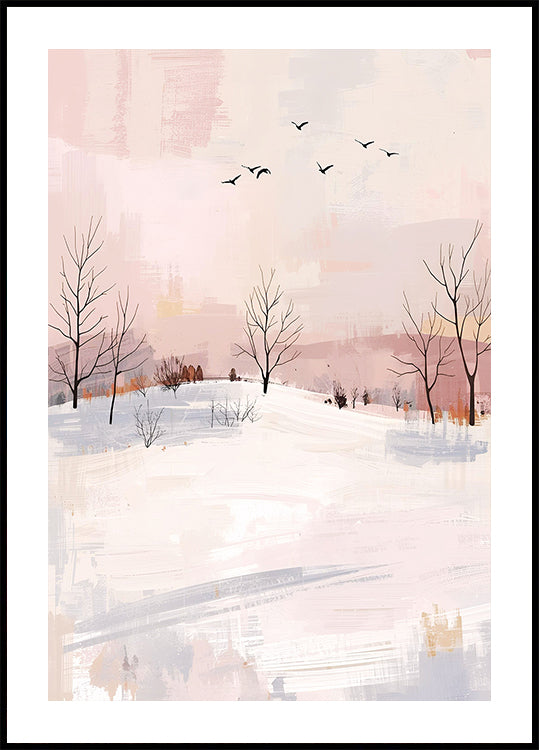 Vögel im Winter Plakat - Posterbox
