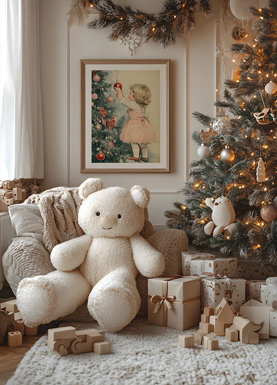 Young Girl At Christmas Eve Plakat - Posterbox