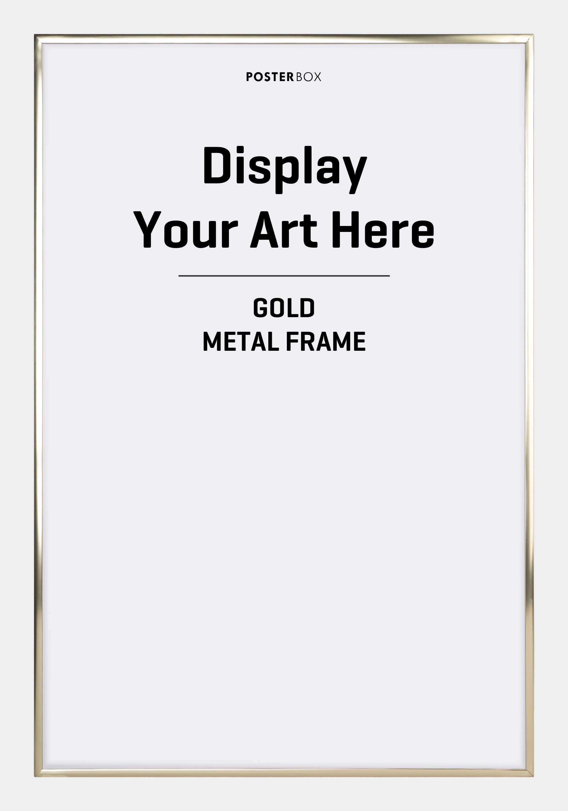 Guld Metalramme - Posterbox.dk