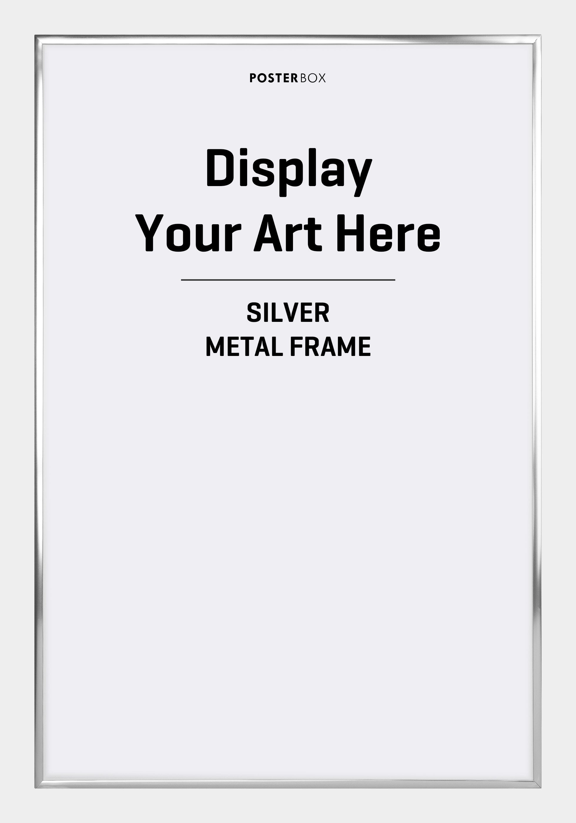 Sølv Metalramme - Posterbox.dk