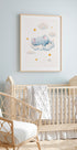 Baby Elephant Dreaming on Clouds Plakat - Posterbox.dk