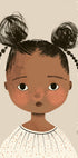 Black girl With Buns And Braids Plakat - Posterbox.dk
