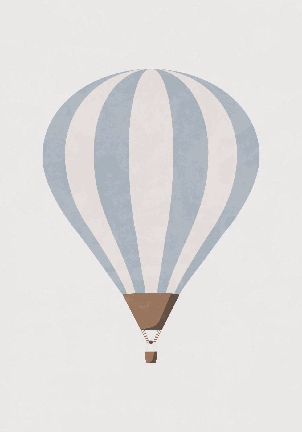 Blue Hot Air Balloon Plakat - Posterbox.dk