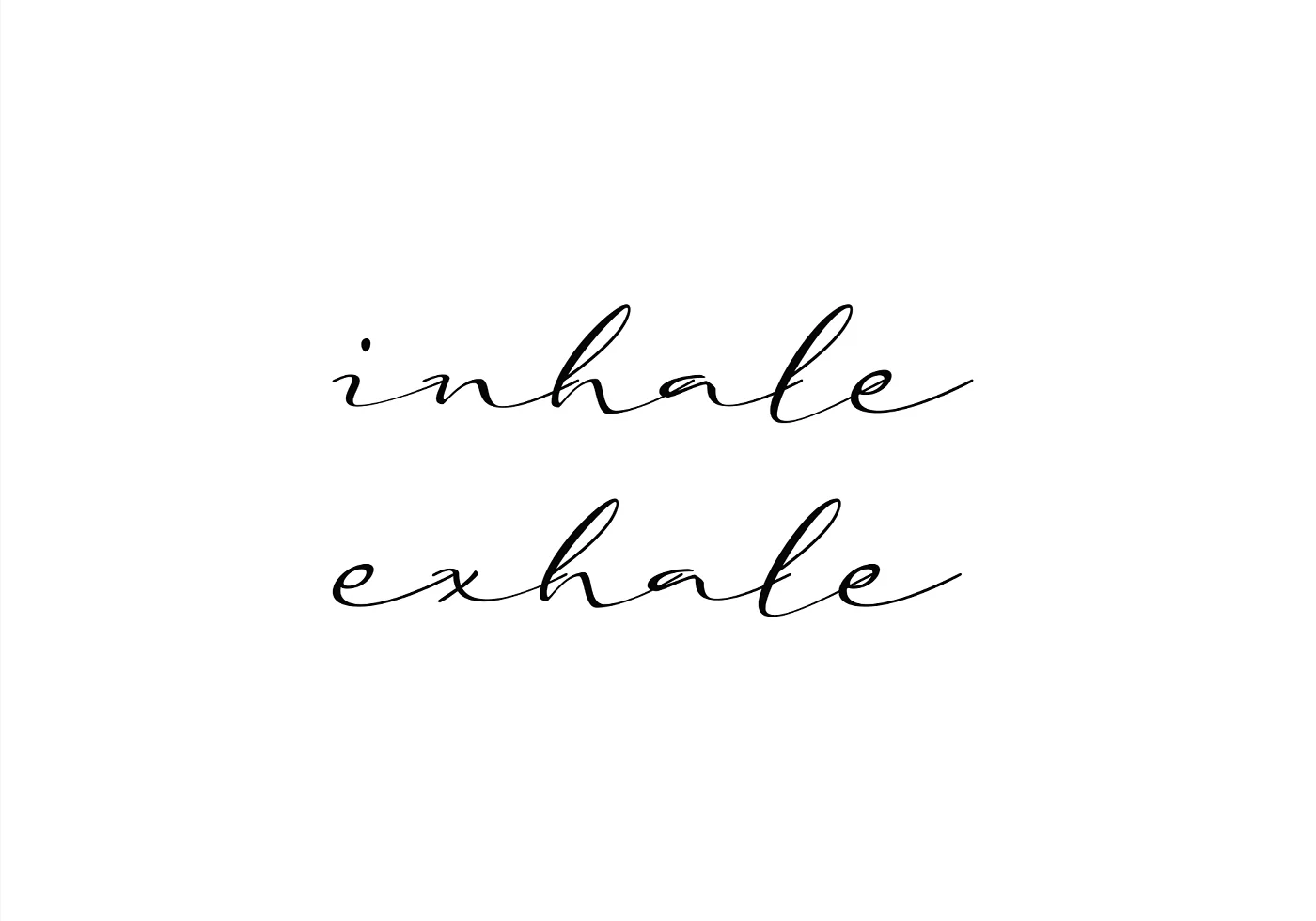 Breathe Easy: Inhale Exhale Minimalist Art Plakat - Posterbox.dk