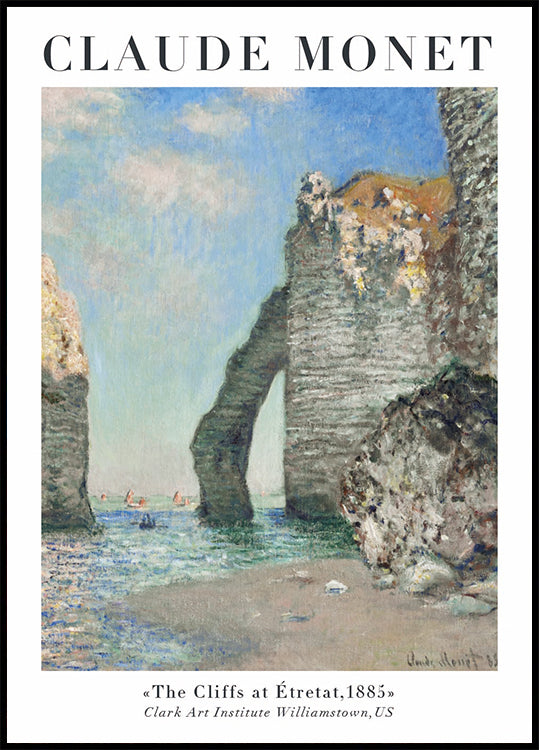 Claude Monet - The Cliffs at Étretat Plakat - Posterbox.dk