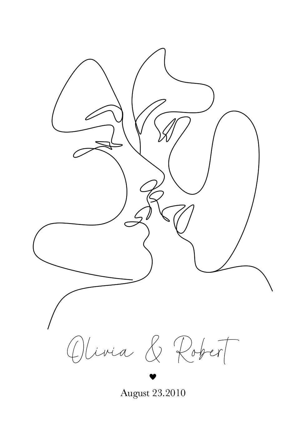 Couple Names Personalized Plakat - Posterbox.dk