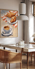 Croissants and Espresso, Café Breakfast, French-italian Brunch Plakat - Posterbox.dk
