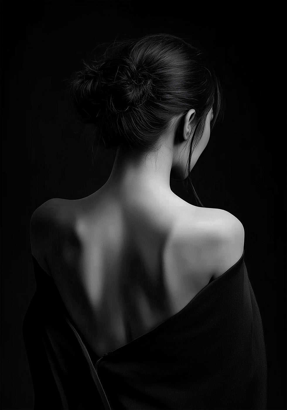 Feminine Elegance in Black and White Plakat - Posterbox.dk