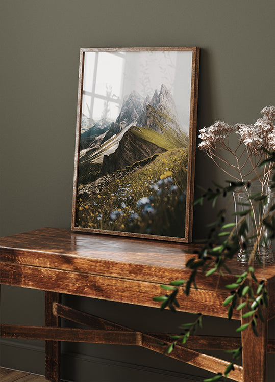 Flowers On The Mountain Plakat - Posterbox.dk