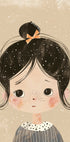 Freckled Girl With Bow Plakat - Posterbox.dk