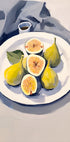 Fresh Figs on Plate, Minimalist Still Life Plakat - Posterbox.dk