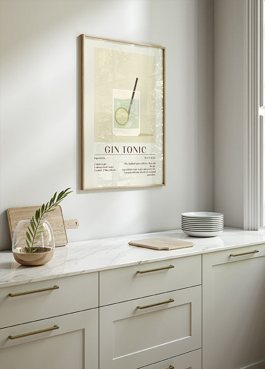 Gin Tonic Plakat - Posterbox.dk