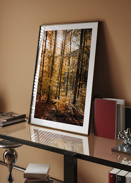 Golden Autumn Forest Plakat - Posterbox.dk
