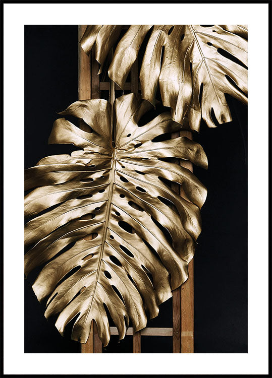Golden Monstera №2 Plakat - Posterbox.dk