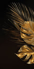 Golden Monstera & Palm Leaf №1 Plakat - Posterbox.dk