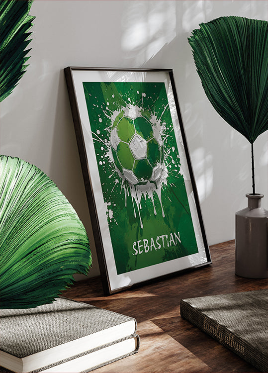 Graffiti Football Personal Name - Posterbox