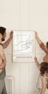 Holding Hands Birth, Minimalist Baby and Parent Line Art Plakat - Posterbox.dk