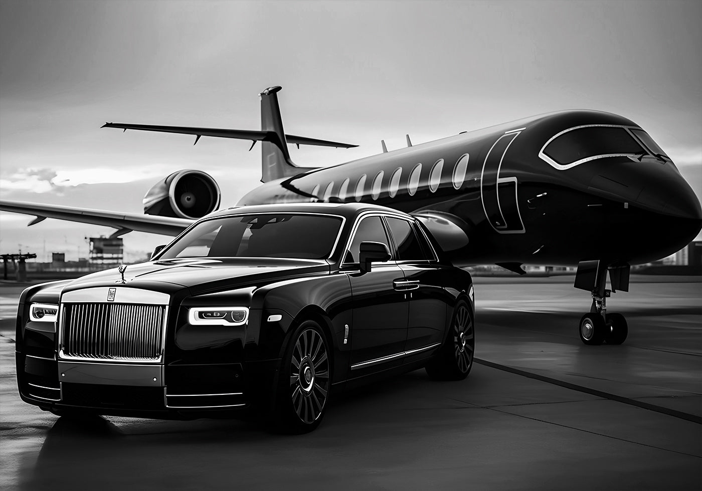 Luxury Lifestyle Black & White Landscape Plakat - Posterbox.dk