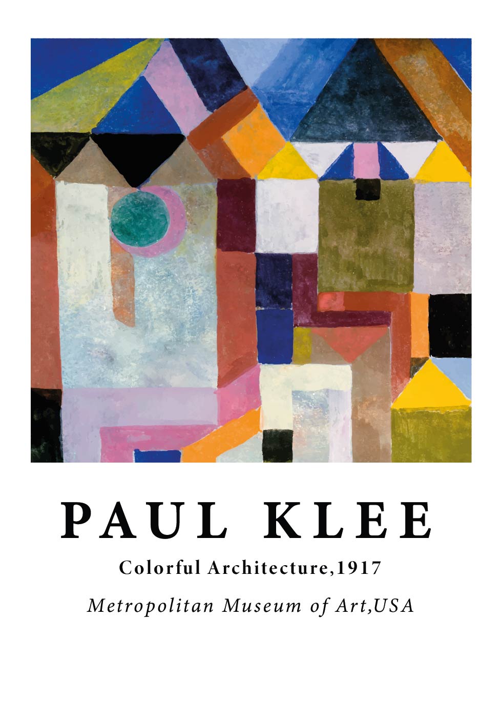 Paul Klee - Colorful Architecture Plakat - Posterbox.dk