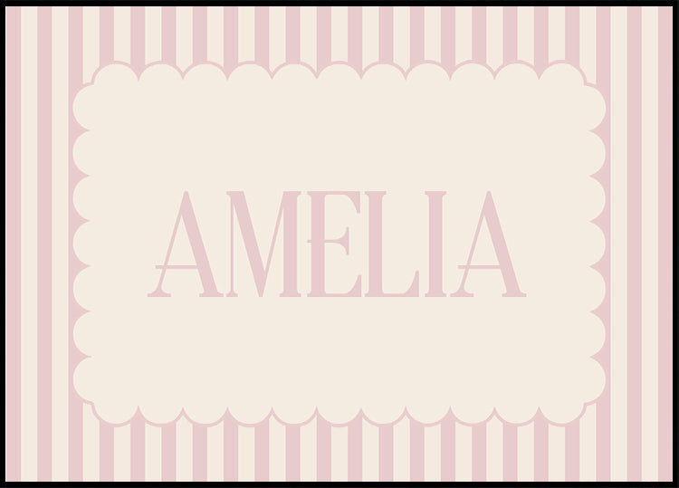 Personalized Girl Name Plakat - Posterbox.dk