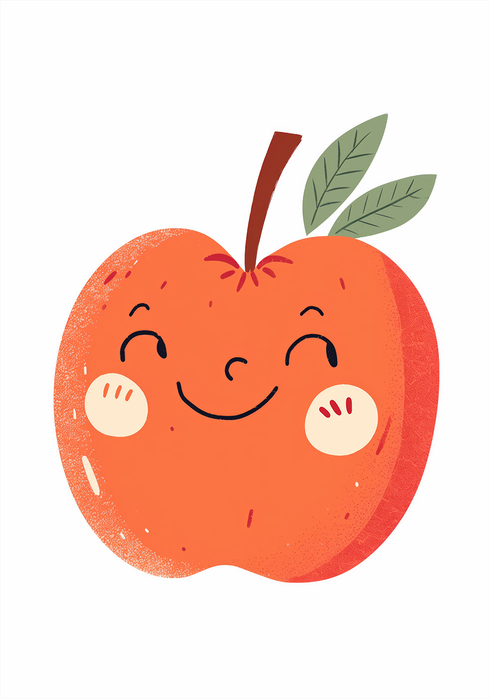 Smiling Apple Plakat - Posterbox.dk