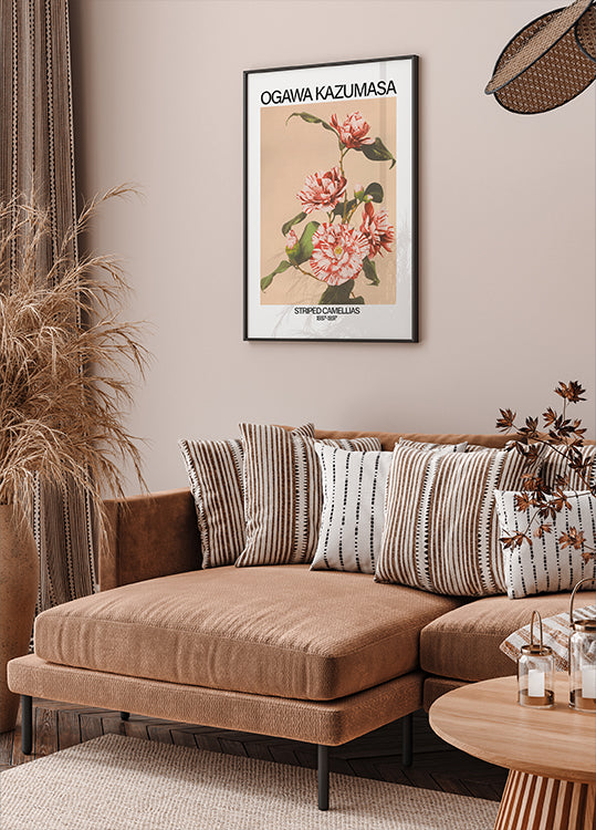 Striped Camellias Print, Ogawa Kazumasa Plakat - Posterbox.dk