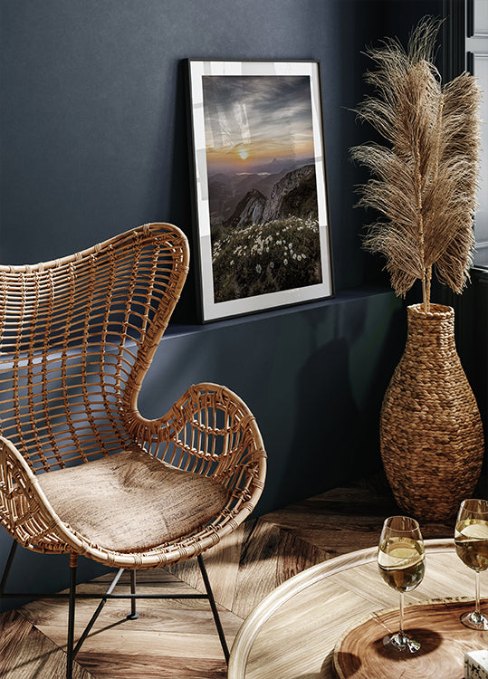 Sunrise Over Mountain Wildflowers Plakat - Posterbox.dk