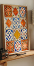 Vintage Mediterranean Tiles, Colorful Ceramic Patter Plakat - Posterbox.dk