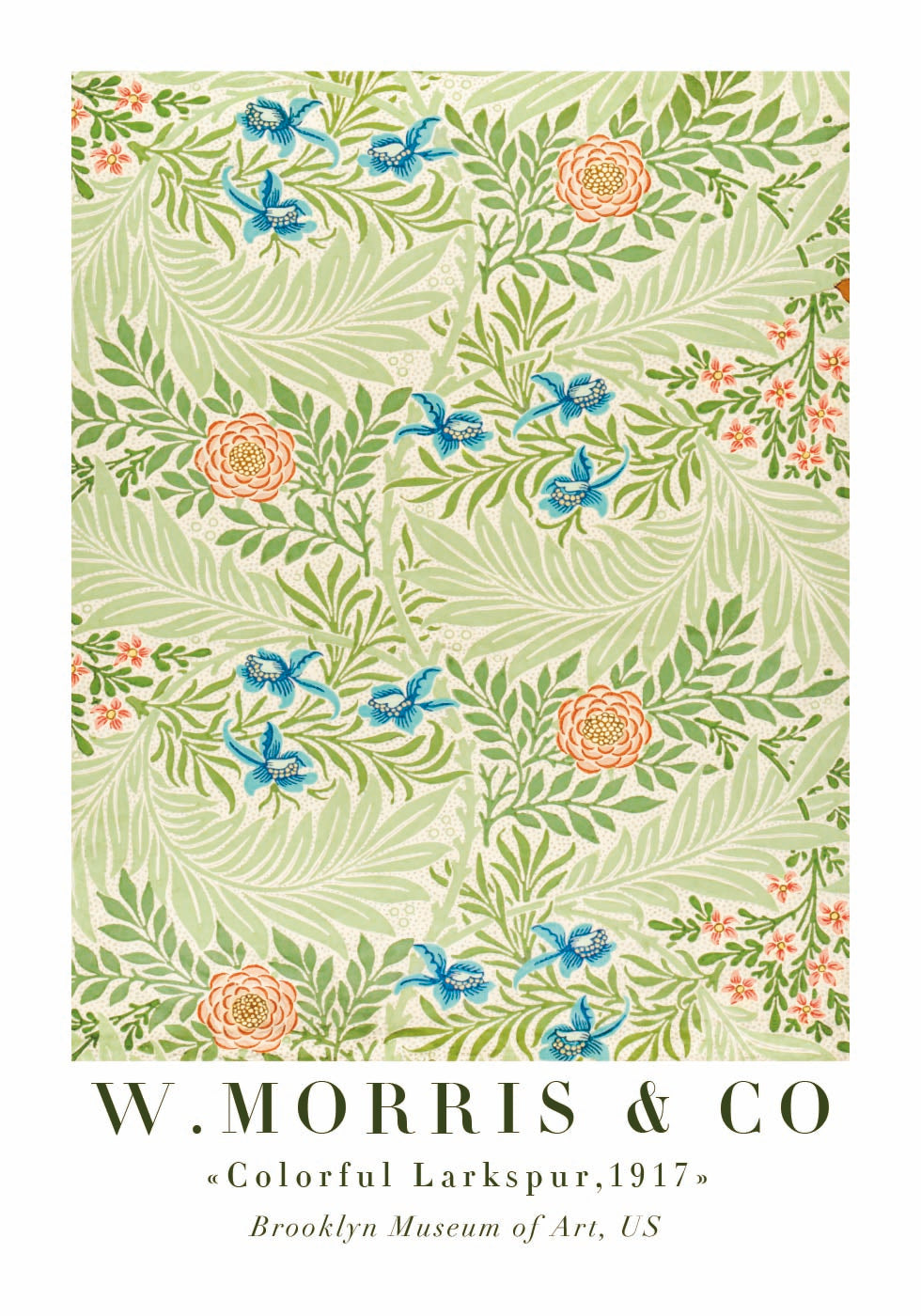 W. Morris & Co - Colorful Larkspur Plakat - Posterbox.dk