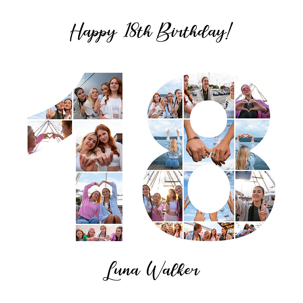 18th Birthday Photo Collage Personal - Posterbox